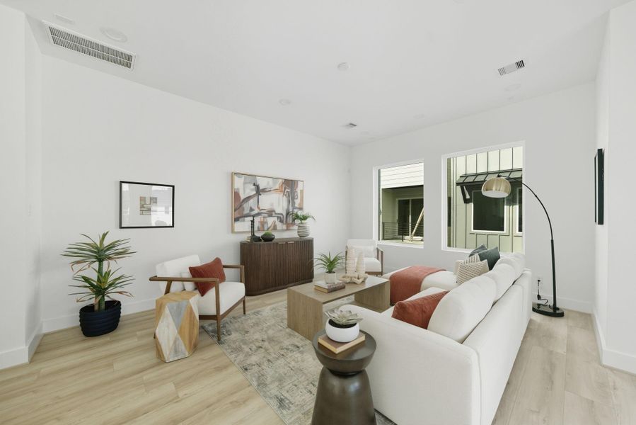 Furnished interior view inside a new home in , Houston (Image 18).