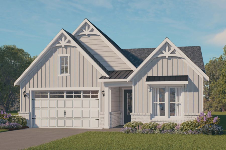 Representative exterior photo of a completed home built from the The Ellery by RobuckHomes in Kennebec Crossing, Angier, NC (Image 1). Representative exterior photo of a completed home built from the The Ellery by RobuckHomes in Kennebec Crossing, Angier, NC (Image 1).