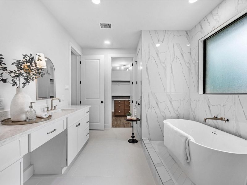 the beautiful overview of your gorgeous new bathroom