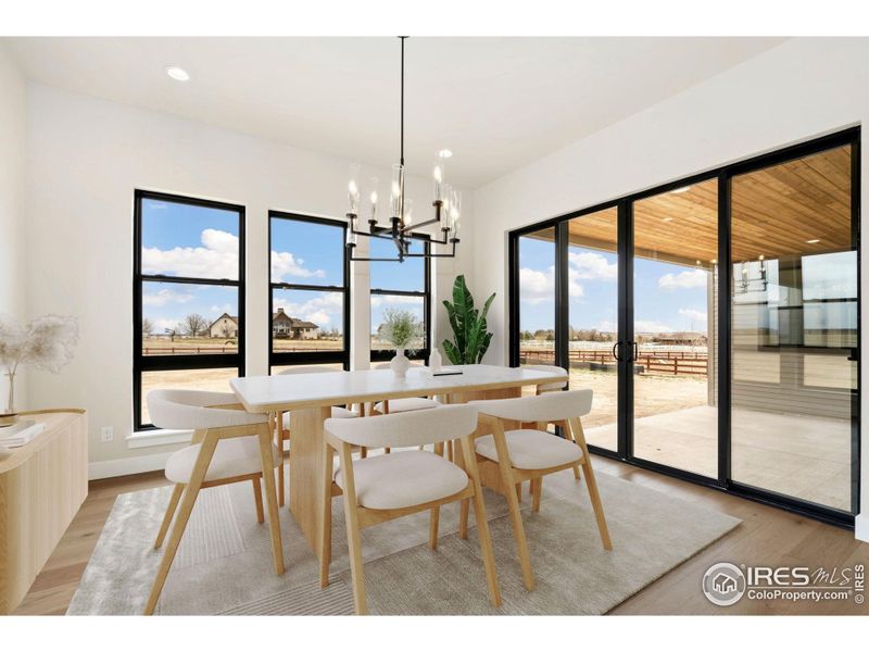 Furnished interior view inside a new home in Acadia at RainDance, Windsor (Image 8).