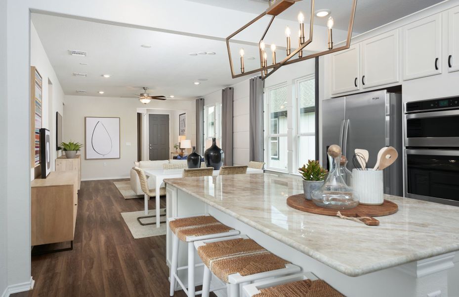 Flow-through layout Flow-through layout