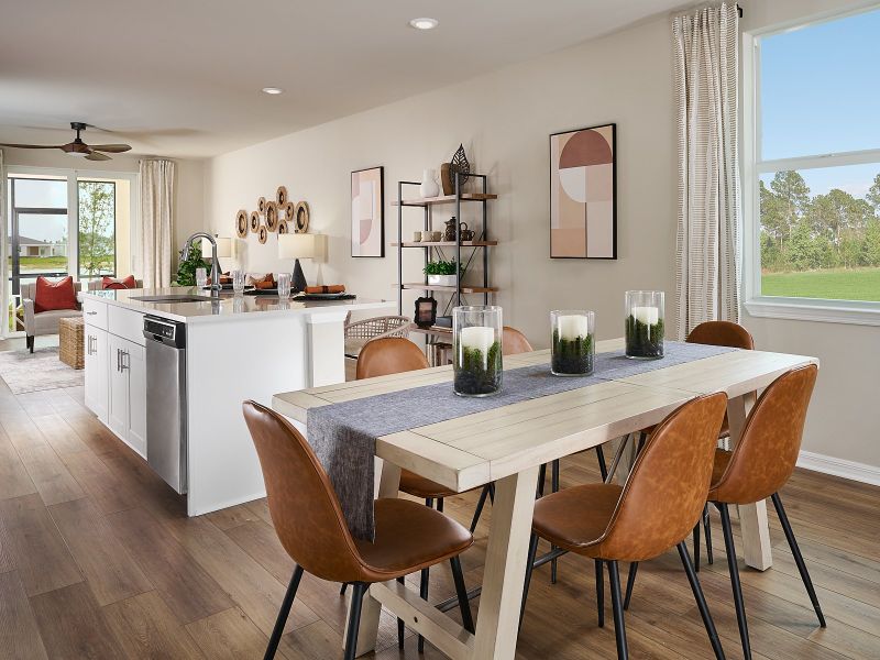 Dining room modeled at Crescent Lakes at Babcock Ranch