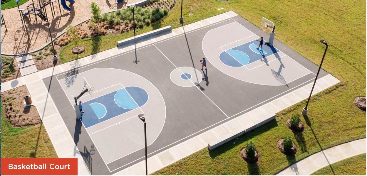 Basketball Court among many features of Amenity Center
