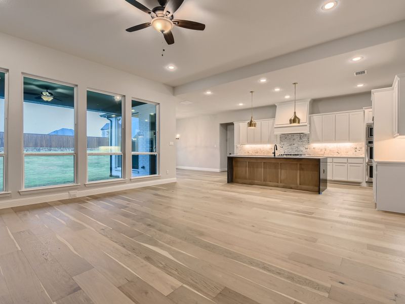 Plan 854 Kitchen/Living Room Representative Photo