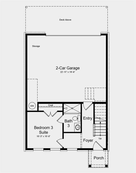 2D floor plan layout of this home in Chandler Run, Tucker, GA (Image 5).