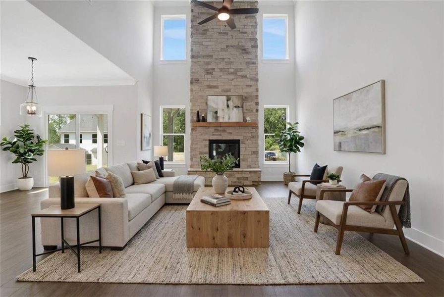 Furnished interior view inside a new home in , Loganville (Image 8). Furnished interior view inside a new home in , Loganville (Image 8).