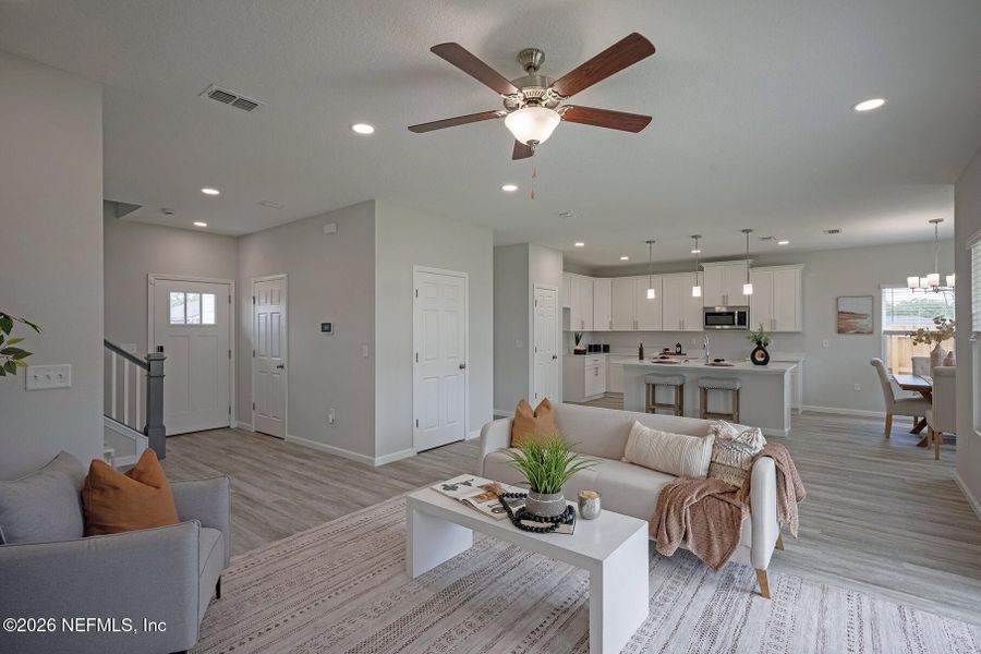 Furnished interior view inside a new home in , Jacksonville (Image 9). Furnished interior view inside a new home in , Jacksonville (Image 9).