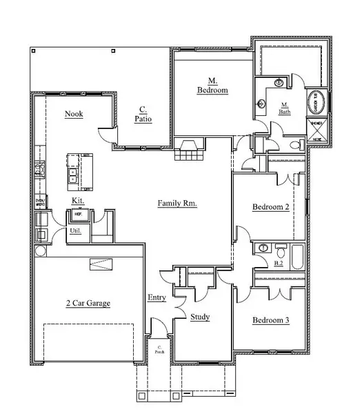 2D floor plan layout of this home in Arbor Oaks, Boyd, TX (Image 3). 2D floor plan layout of this home in Arbor Oaks, Boyd, TX (Image 3).