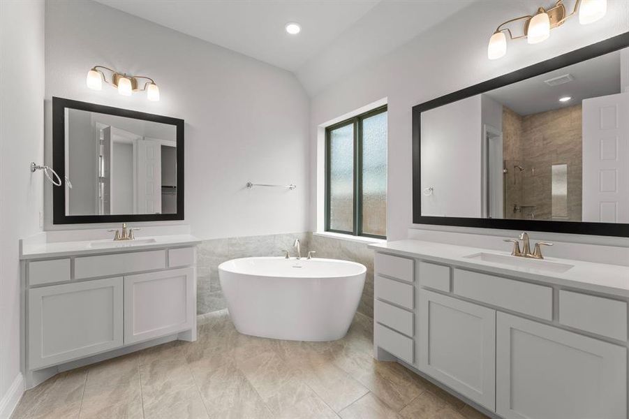 Furnished interior view inside a new home in Windsong Ranch, Prosper (Image 6). Furnished interior view inside a new home in Windsong Ranch, Prosper (Image 6).