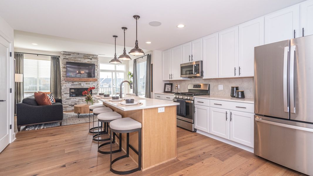 Representative furnished interior of a home built from the The Keswick Townhome (Interior Walk-Out) by Norfolk Homes in Bristol Ridge Townhomes, Ann Arbor (Image 11).