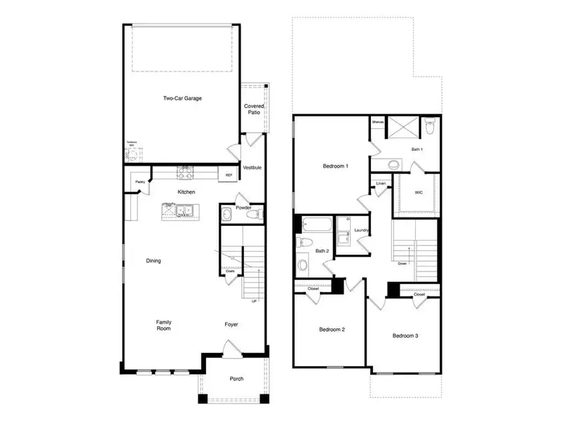 D.R. Horton's  Hazelnut Floorplan - All Home and community information, including pricing, included features, terms, availability and amenities, are subject to change at any time without notice or obligation. All Drawings, pictures, photographs, video, square footages, floor plans, elevations, features, colors and sizes are approximate for illustration purposes only and will vary from the homes as built.