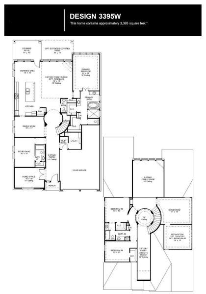 2D floor plan layout of this home in Wolf Ranch, Georgetown, TX (Image 4). 2D floor plan layout of this home in Wolf Ranch, Georgetown, TX (Image 4).
