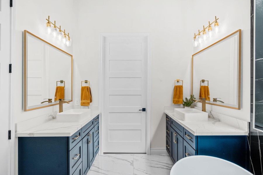 Large vanities provide incredible functional value and visual impact, offering the highly sought after combination of abundant storage and generous counter space.