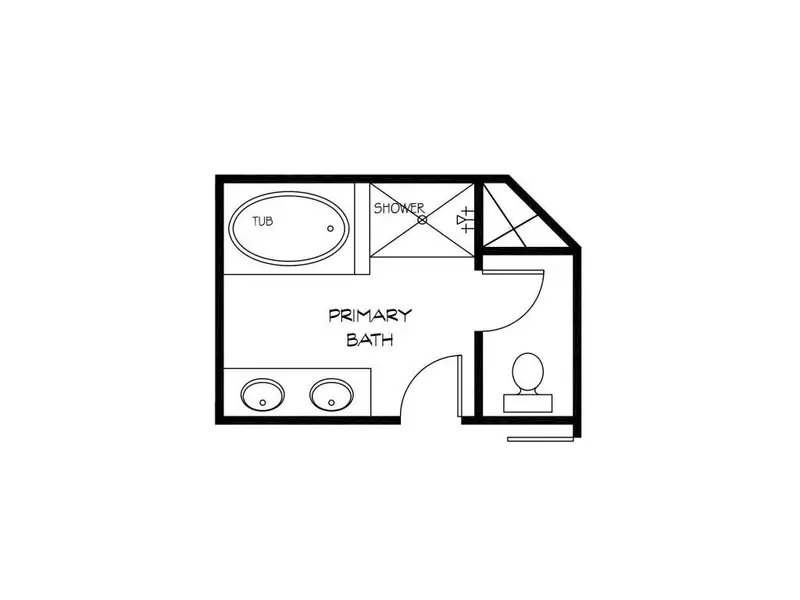 2D floor plan layout of this home in Carrington Walk, Powder Springs, GA (Image 3).