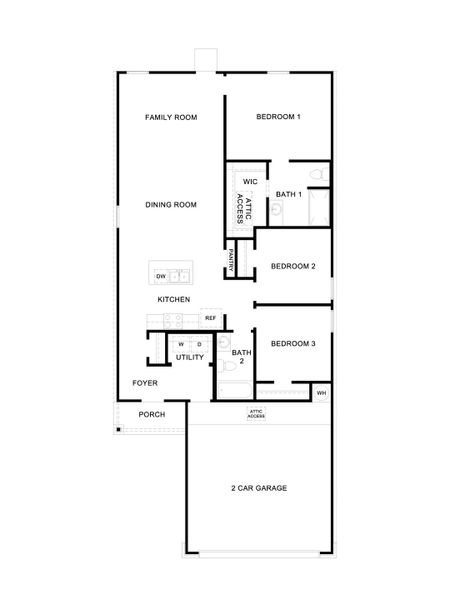 2D floor plan layout of this home in Lantana, Lockhart, TX (Image 4).