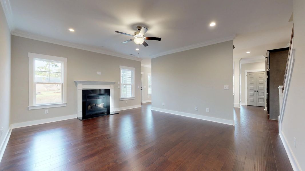 Representative unfurnished interior of a home built from the Carson by Bill Clark Homes in Cheshire Landing, Grimesland (Image 15). Representative unfurnished interior of a home built from the Carson by Bill Clark Homes in Cheshire Landing, Grimesland (Image 15).