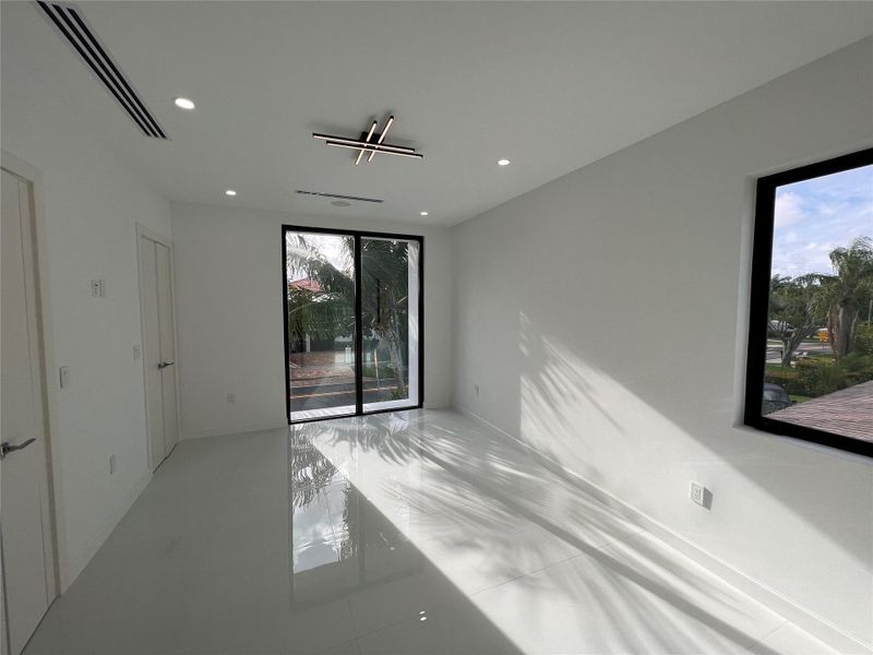 Upstairs Bedroom with Double Walk In Closets