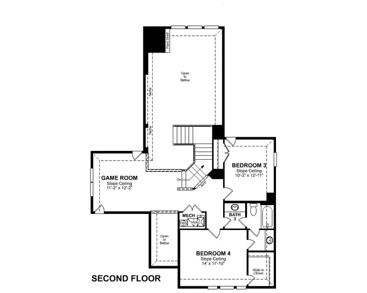 2D floor plan layout of this home in Enclave at Legacy Hills, Celina, TX (Image 4).