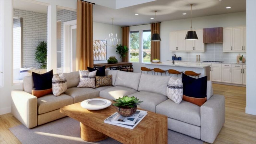 Furnished interior view inside a new home in Uptown Celina, Celina (Image 6).