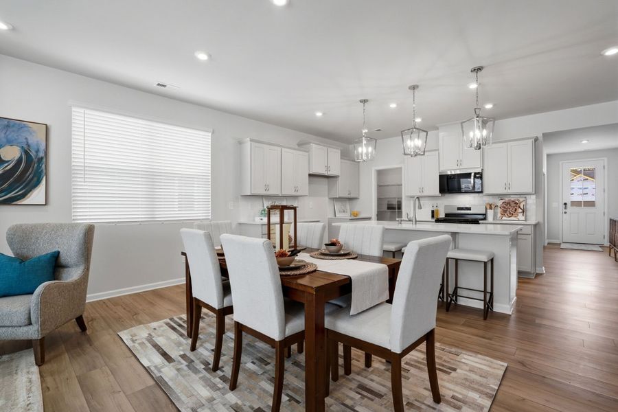 Furnished interior view inside a new home in Waxhaw Landing, Monroe (Image 11).