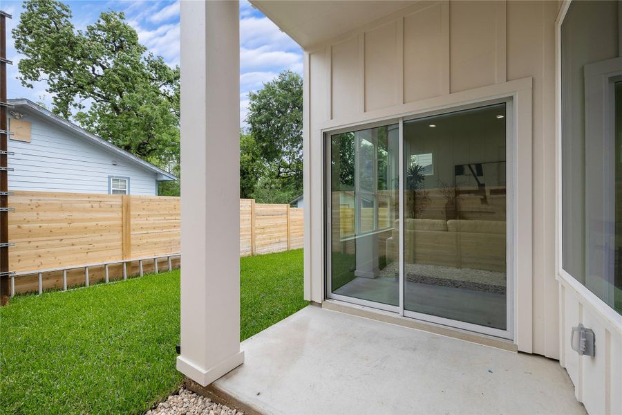 Covered back patio