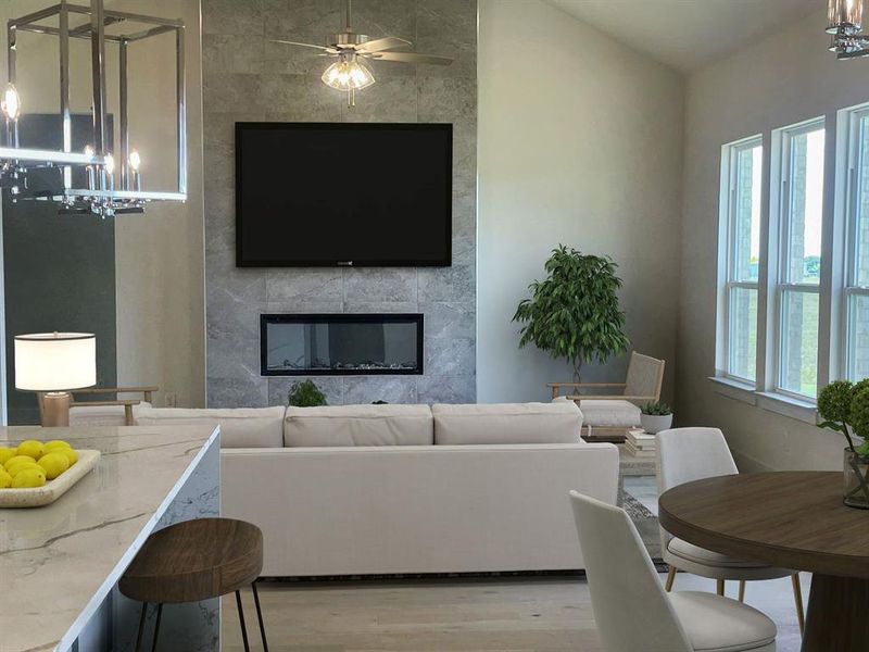 Furnished interior view inside a new home in Waterfall Ranch Estates, Waxahachie (Image 9). Furnished interior view inside a new home in Waterfall Ranch Estates, Waxahachie (Image 9).