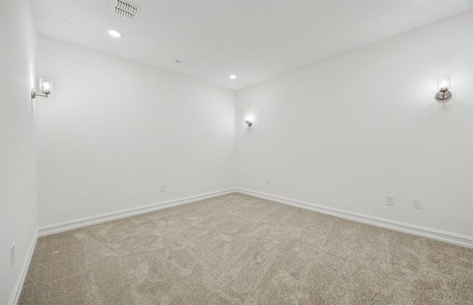 Optional media room on second level