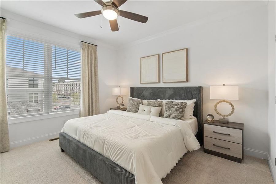 Furnished interior view inside a new home in Market Square at Sawnee Village, Cumming (Image 21). Furnished interior view inside a new home in Market Square at Sawnee Village, Cumming (Image 21).