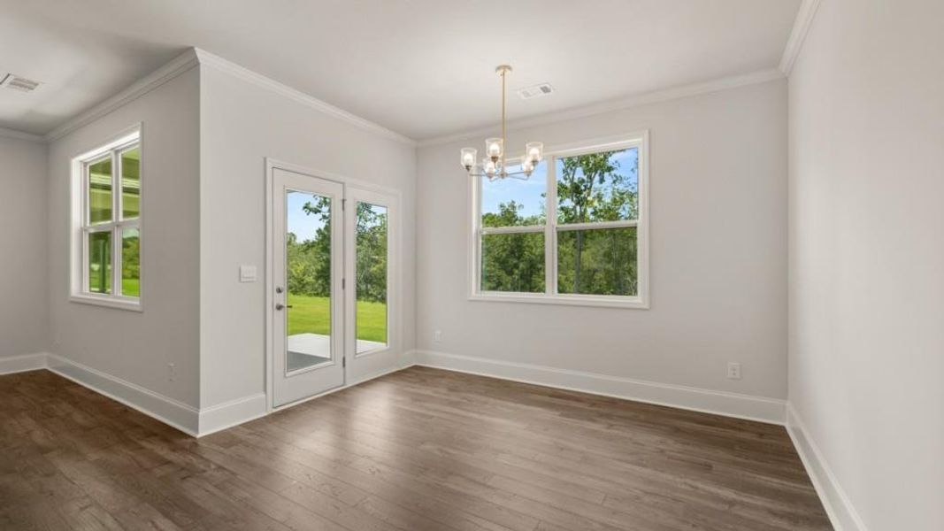 Spacious, unfurnished interior of a new home in Hamptons at Riverwood North, Dallas (Image 31).