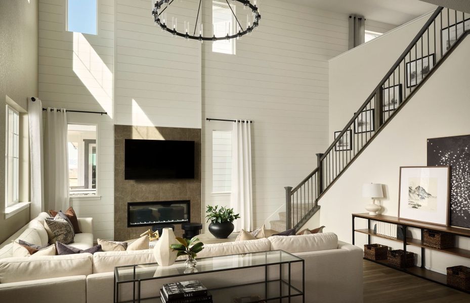 Representative furnished interior of a home built from the Loyola by Pulte Homes in Cordovan, Longmont (Image 14).
