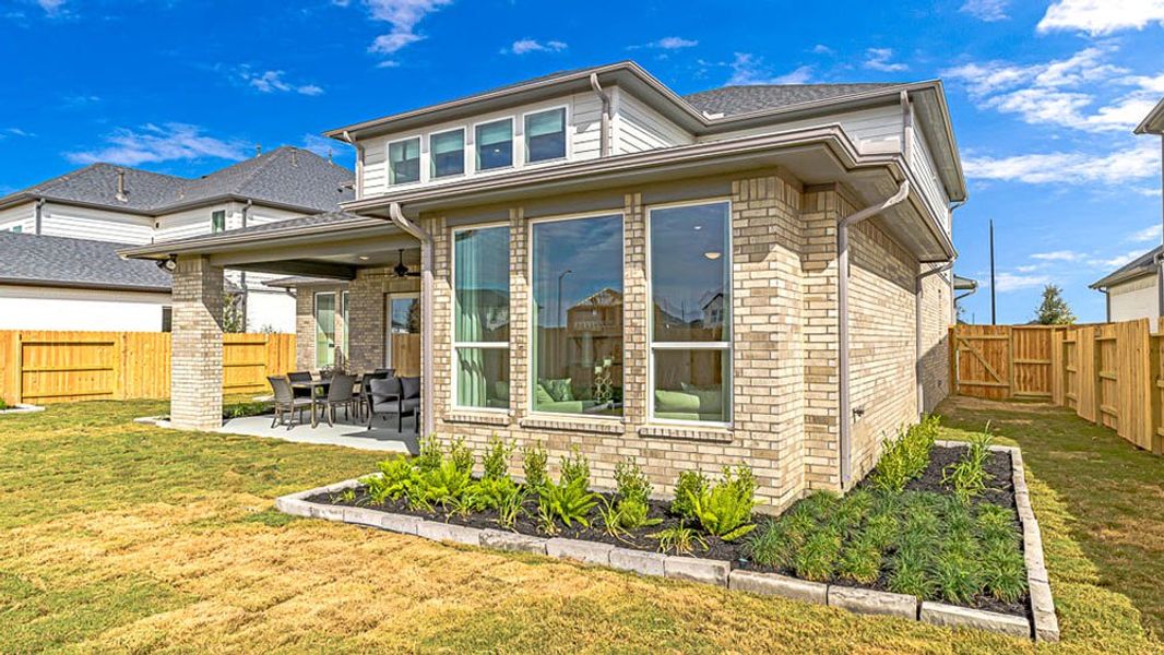 Representative exterior details of a home built from the Regatta by Taylor Morrison in Avalon at Cypress 60s, Cypress (Image 3). Representative exterior details of a home built from the Regatta by Taylor Morrison in Avalon at Cypress 60s, Cypress (Image 3).