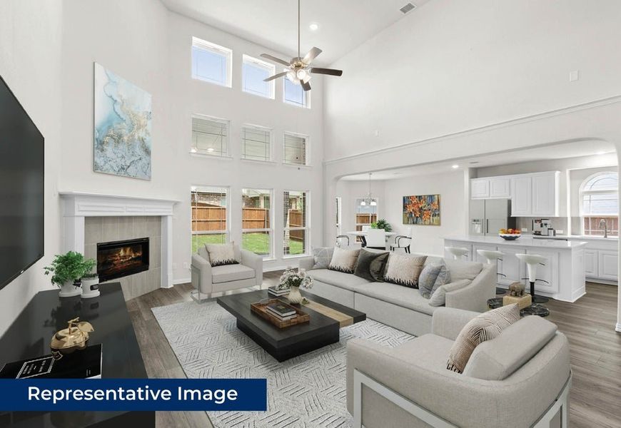 Representative furnished interior of a home built from the Stonehaven 45 2R-CW by First Texas Homes in Villages of Creekwood, Frisco (Image 8).
