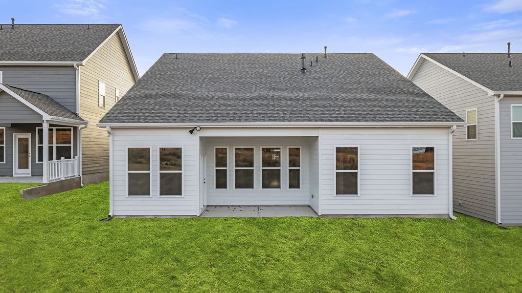 Exterior details and patio area of a home in Seven Oaks, Greenwood (Image 3). Exterior details and patio area of a home in Seven Oaks, Greenwood (Image 3).