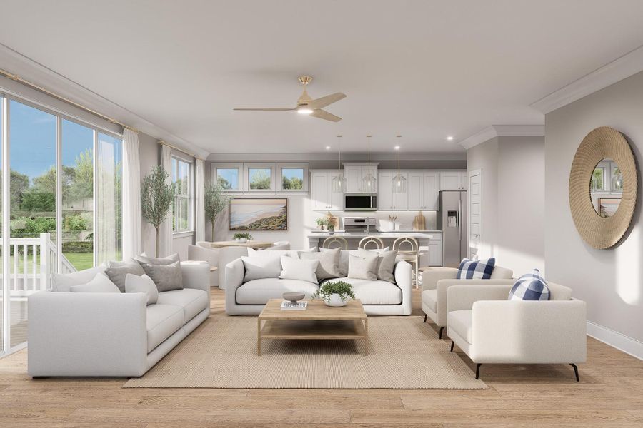 Furnished interior view inside a new home in Rivers Reach, Yemassee (Image 21).