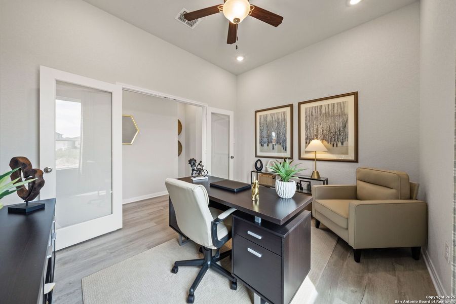 Furnished interior view inside a new home in Applewhite Meadows, San Antonio (Image 38). Furnished interior view inside a new home in Applewhite Meadows, San Antonio (Image 38).