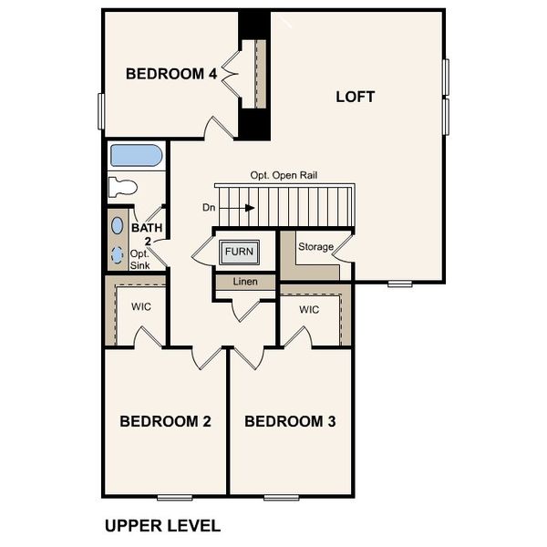 2D floor plan layout of this home in Laurel Farms, Brookshire, TX (Image 4).