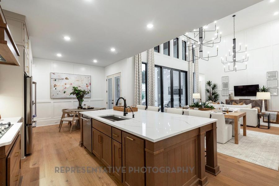 Furnished interior view inside a new home in Santa Rita Ranch: 90ft. lots, Liberty Hill (Image 32).