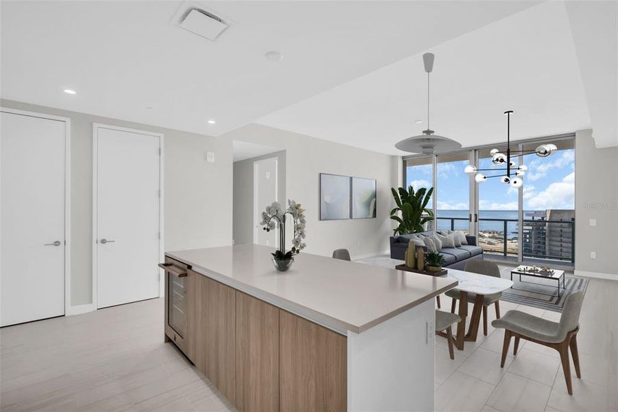 Furnished interior view inside a new home in , St. Petersburg (Image 49).