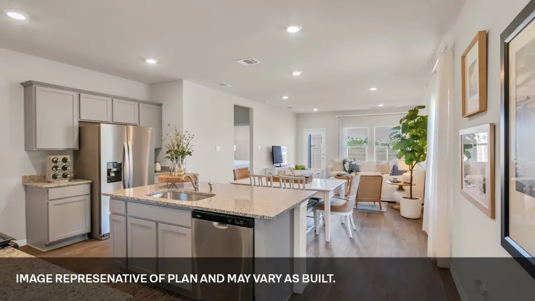 Furnished interior view inside a new home in Southgrove, Kyle (Image 4).