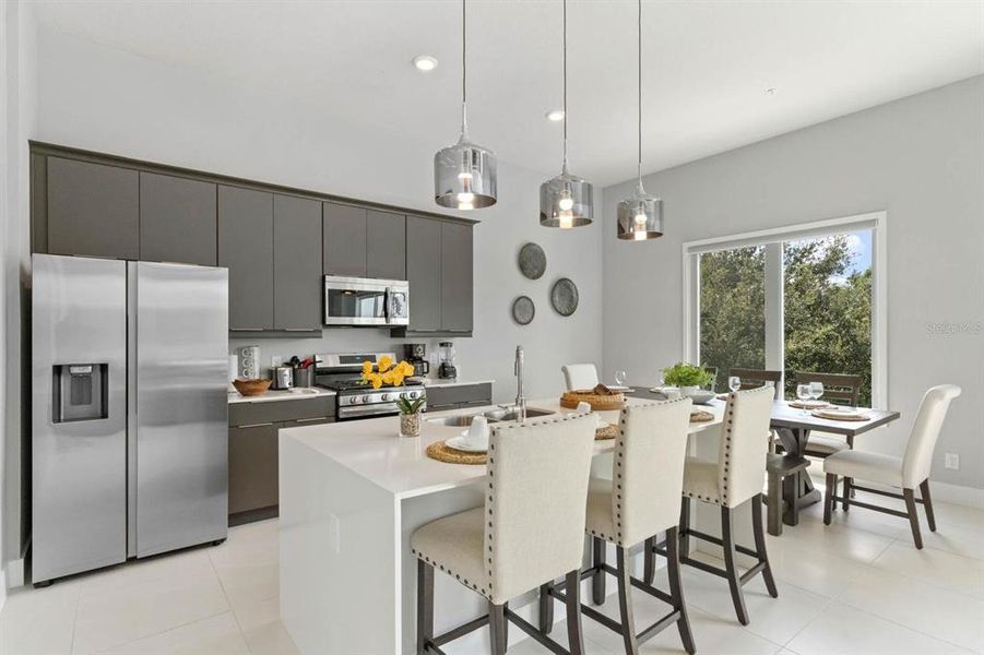Furnished interior view inside a new home in , Kissimmee (Image 10).