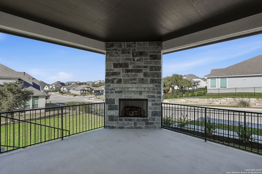 Exterior details and patio area of a home in Esperanza – New Phase Now Selling, Boerne (Image 26).