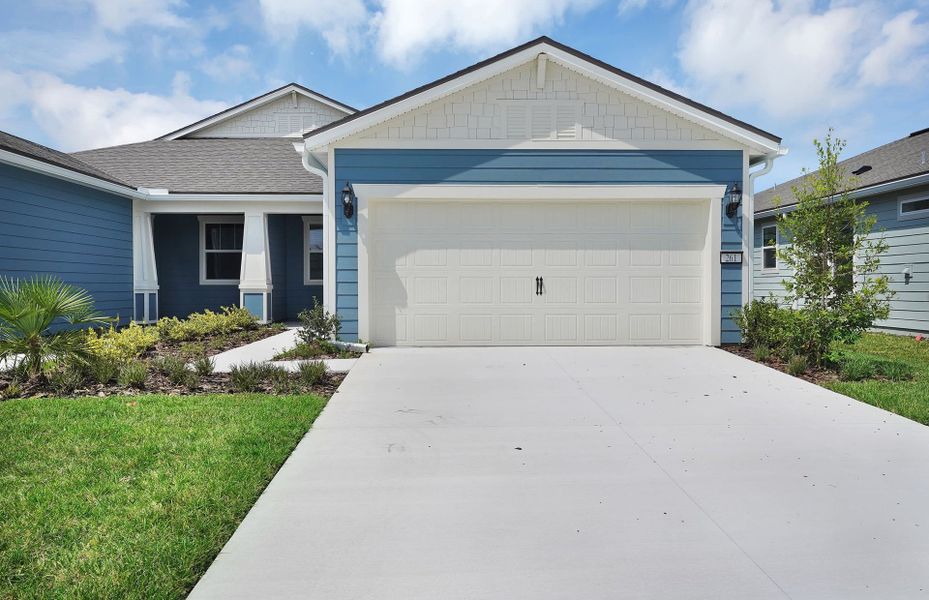 Exterior details and patio area of a home in Del Webb Wildlight, Yulee (Image 3).