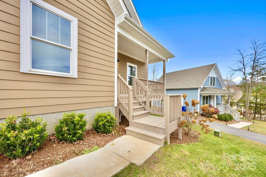 Exterior details and patio area of a home in , Arden (Image 27).