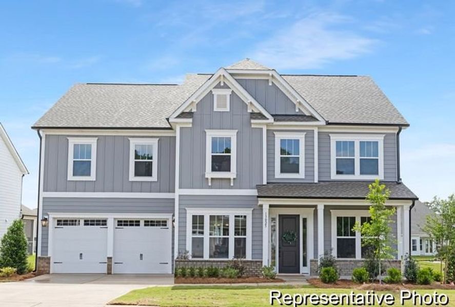 Representative exterior photo of a completed home built from the Bedford P by True Homes in Homecoming, Ravenel, SC (Image 2).