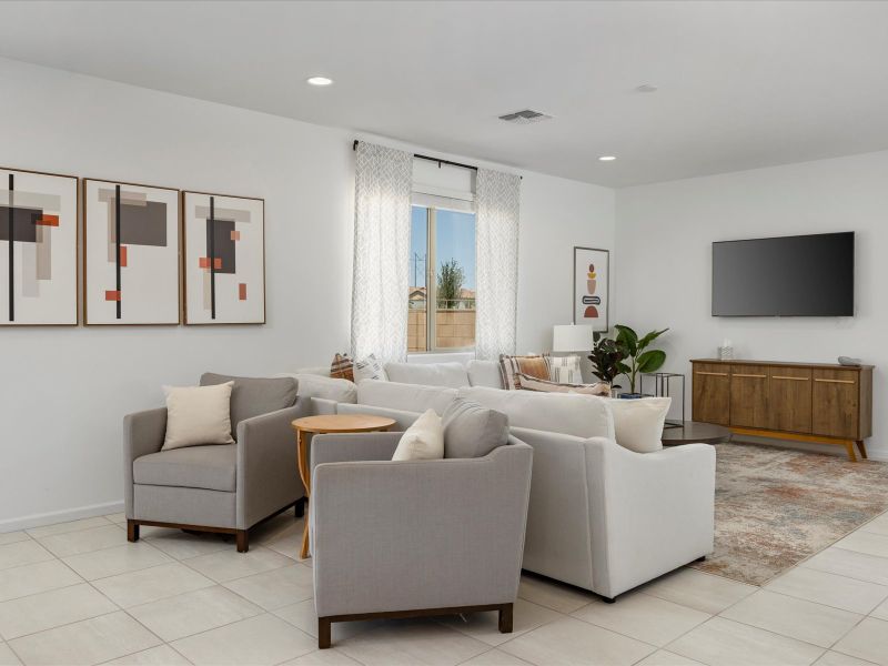 Furnished interior view inside a new home in Rincon Crest at Rocking K, Tucson (Image 7). Furnished interior view inside a new home in Rincon Crest at Rocking K, Tucson (Image 7).