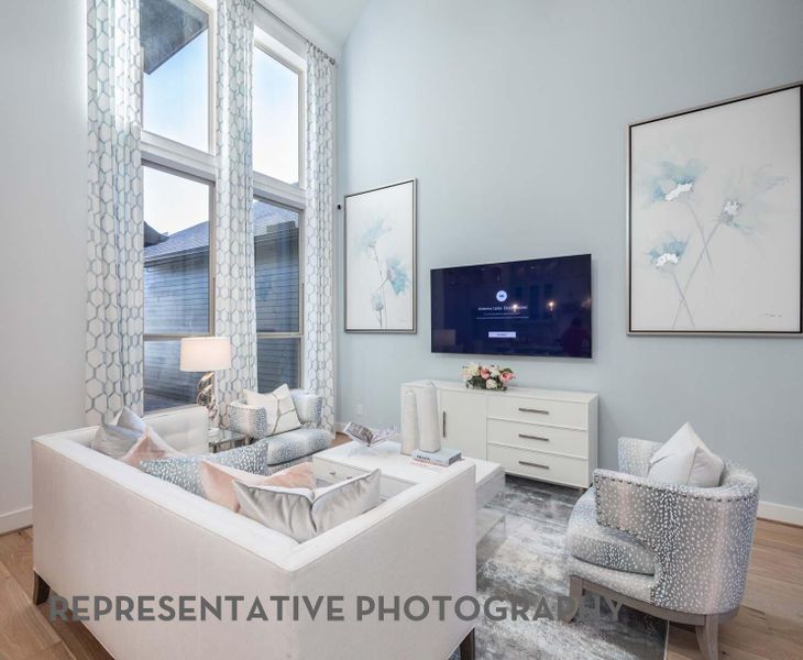 Furnished interior view inside a new home in Bridgeland, Cypress (Image 10).