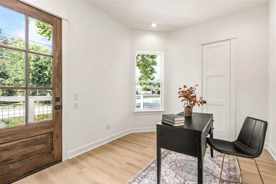 First-floor bedroom — a floor plan decision most Houston new construction won't make First-floor bedroom — a floor plan decision most Houston new construction won't make