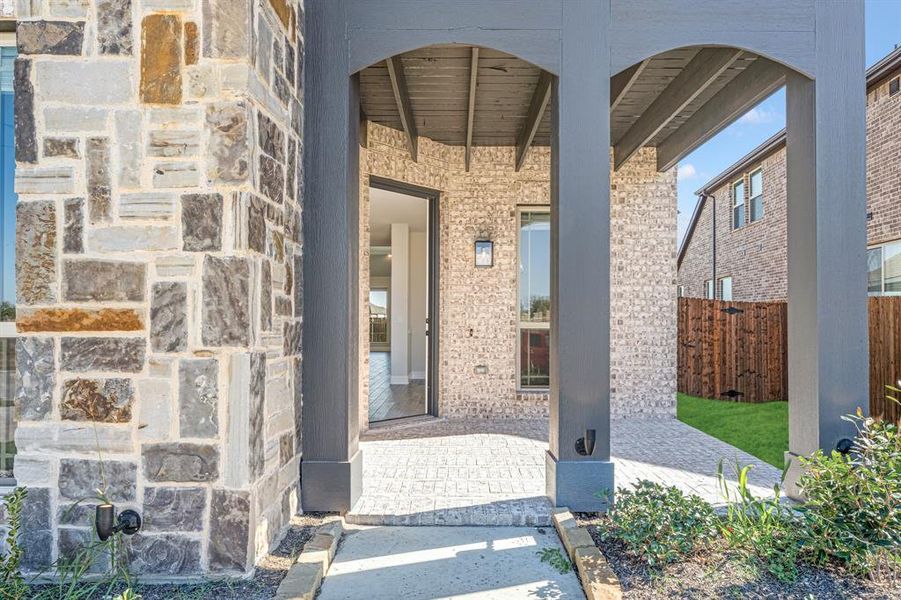 Exterior details and patio area of a home in The Oaks, Red Oak (Image 24). Exterior details and patio area of a home in The Oaks, Red Oak (Image 24).