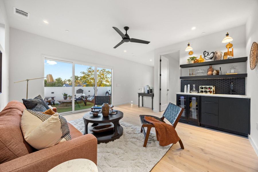 Furnished interior view inside a new home in , Austin (Image 37). Furnished interior view inside a new home in , Austin (Image 37).