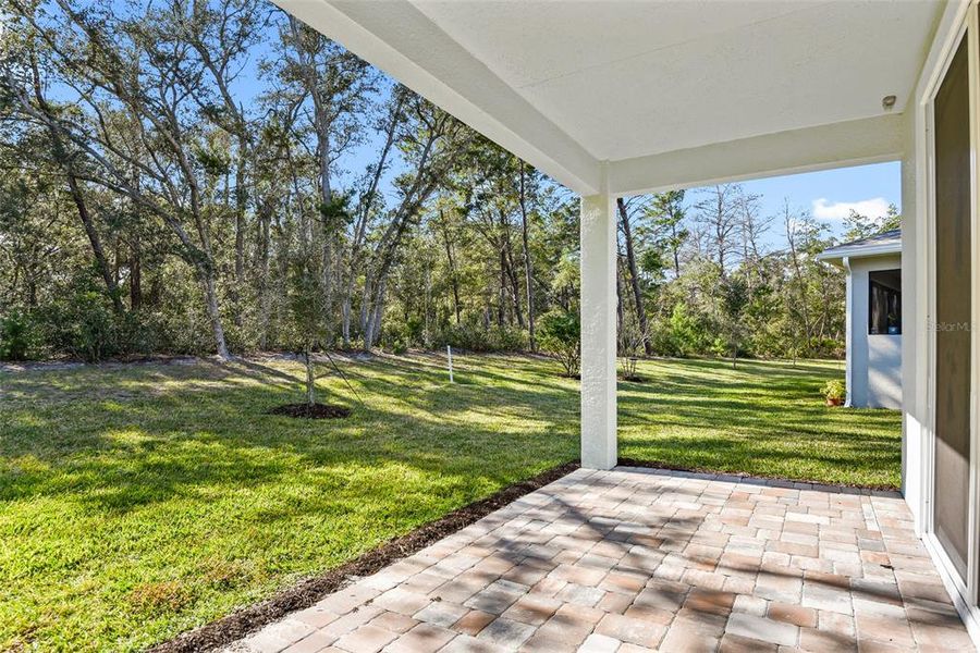 Exterior details and patio area of a home in The Reserve at Victoria, Deland (Image 4). Exterior details and patio area of a home in The Reserve at Victoria, Deland (Image 4).